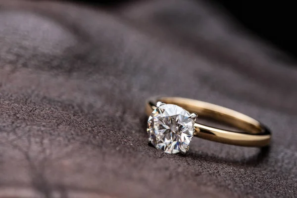 Bague Fiançailles Diamant Bague Précieuse Luxe — Photo