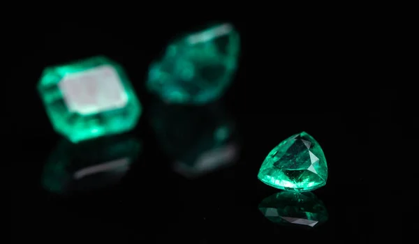 Esmeralda Gemstones Gemas Soltas Preciosas — Fotografia de Stock