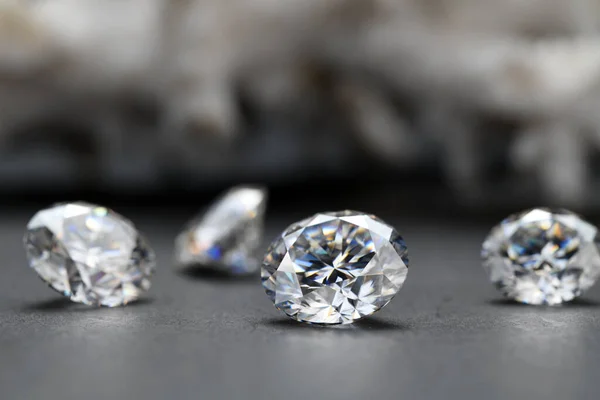 Diamantes Lujo Sobre Fondo Bokeh —  Fotos de Stock
