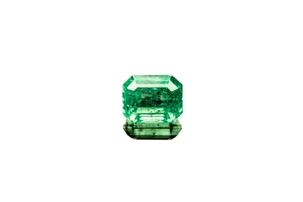 Přírodní Smaragdový Drahokam Drahokam Volný Kámen — Stock fotografie