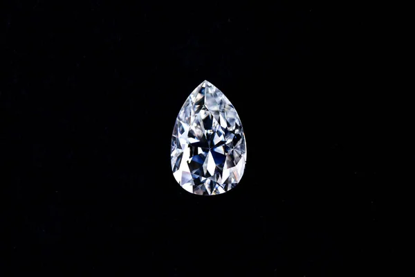 Діамант Ізольований Чорному Тлі — стокове фото