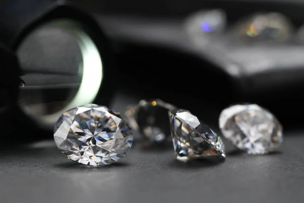 Luxus Diamanten Auf Bokeh Hintergrund — Stockfoto