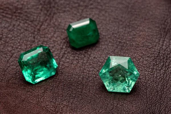 Emerald Gemstones. Precious Loose Gems