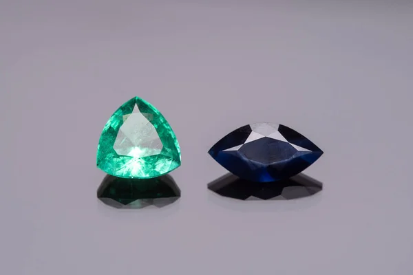 Green Blue Atural Gemstone Sapphires — Fotografia de Stock
