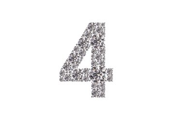 4 numaralı elmas. Lüks elmas numarası.