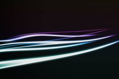 Parlayan neon ışıklarıyla soyut arkaplan, tekno illüstrasyon