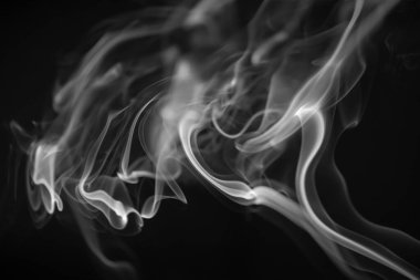 Siyah Arkaplanda Soyut Duman