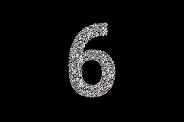 Diamante Número Número Diamantes Luxo — Fotografia de Stock