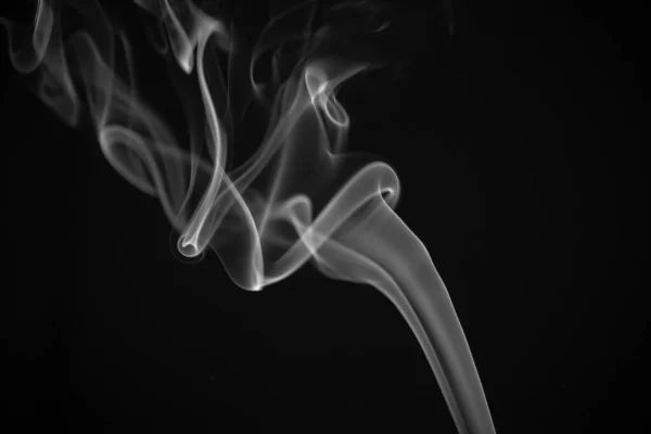 Fumo Bianco Sfondo Nero — Foto Stock