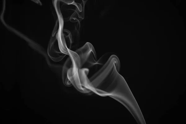 Humo Blanco Sobre Fondo Negro —  Fotos de Stock