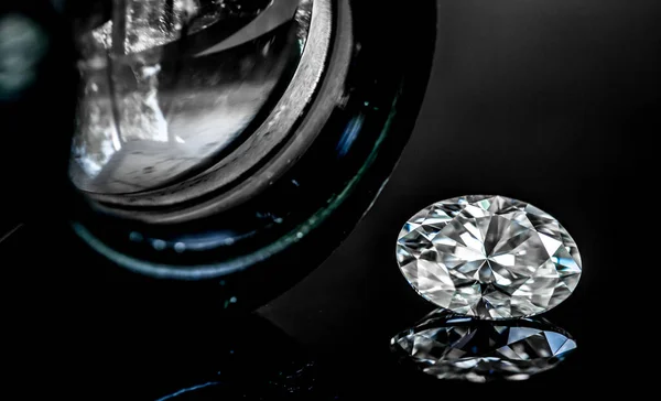 Piękny Diamond Gemstone Tle Zbliżenie — Zdjęcie stockowe