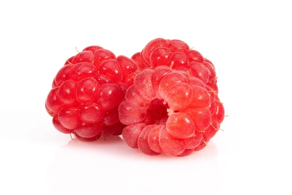 Fresh Ripe Raspberries Isolated White Background — Stock Photo, Image