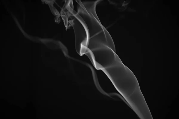 Humo Blanco Sobre Fondo Negro — Foto de Stock