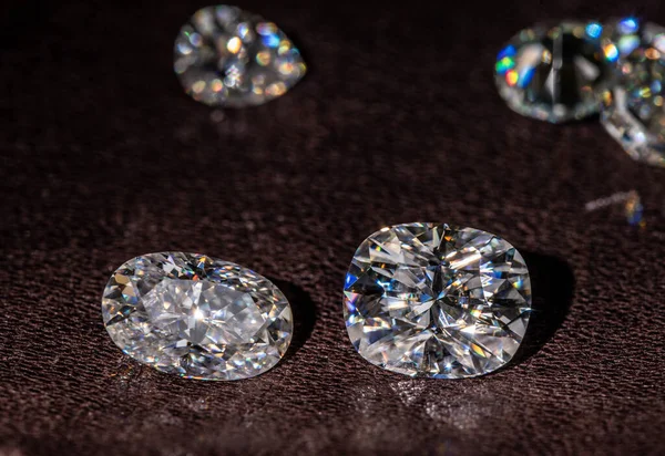 Gyönyörű Luxus Gyémántok Háttérben Közelről — Stock Fotó