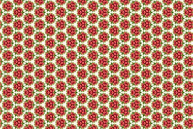 Soyut çiçeklerle kusursuz desen