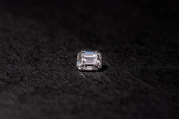 Detailní Záběr Diamantů Černém Pozadí — Stock fotografie
