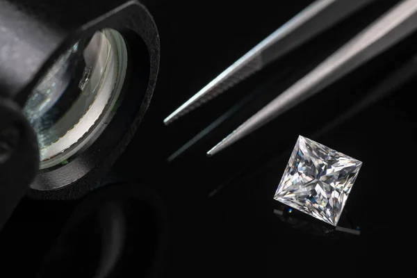 Piękny Diamond Gemstone Tle Zbliżenie — Zdjęcie stockowe