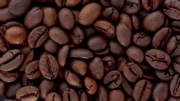 Kaffeebohnen Hintergrund Textur — Stockvideo
