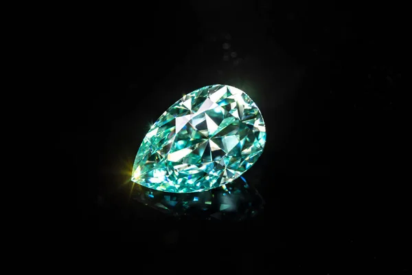 Luxusní Diamant Černém Pozadí — Stock fotografie