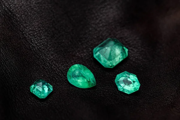 Emerald Gemstones. Precious Loose Gems