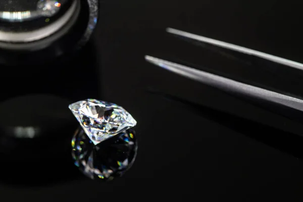 Beautiful Diamond Gemstone Background Close — Stock Photo, Image