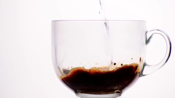 Café Instantáneo Taza Fondo Cerca — Vídeo de stock