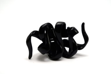 Siyah Bulldog saç tokası