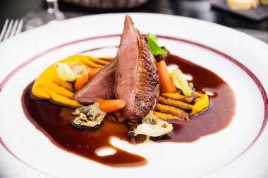 Roasted duck fillet clipart