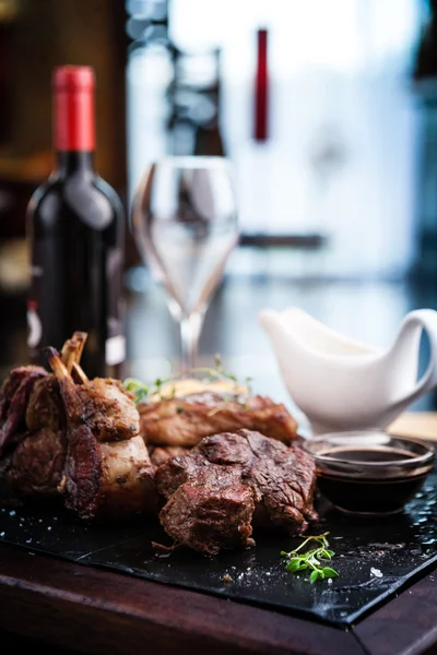 Assorted delicious steaks — Stock Photo, Image