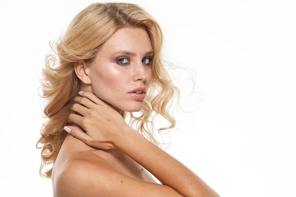 Natuurlijke Schoonheid Huidverzorging Concept Portret Van Mooi Vrouwelijk Model Met — Stockfoto