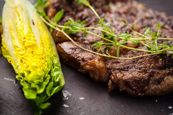 Black Angus Entrecote Steak Marmoriertes Steak Aus Uruguay Köstliches Gesundes — Stockfoto