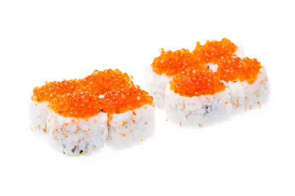 Red caviar maki — Stock Photo, Image