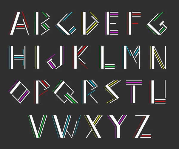 Fuentes alfabéticas modernas — Archivo Imágenes Vectoriales
