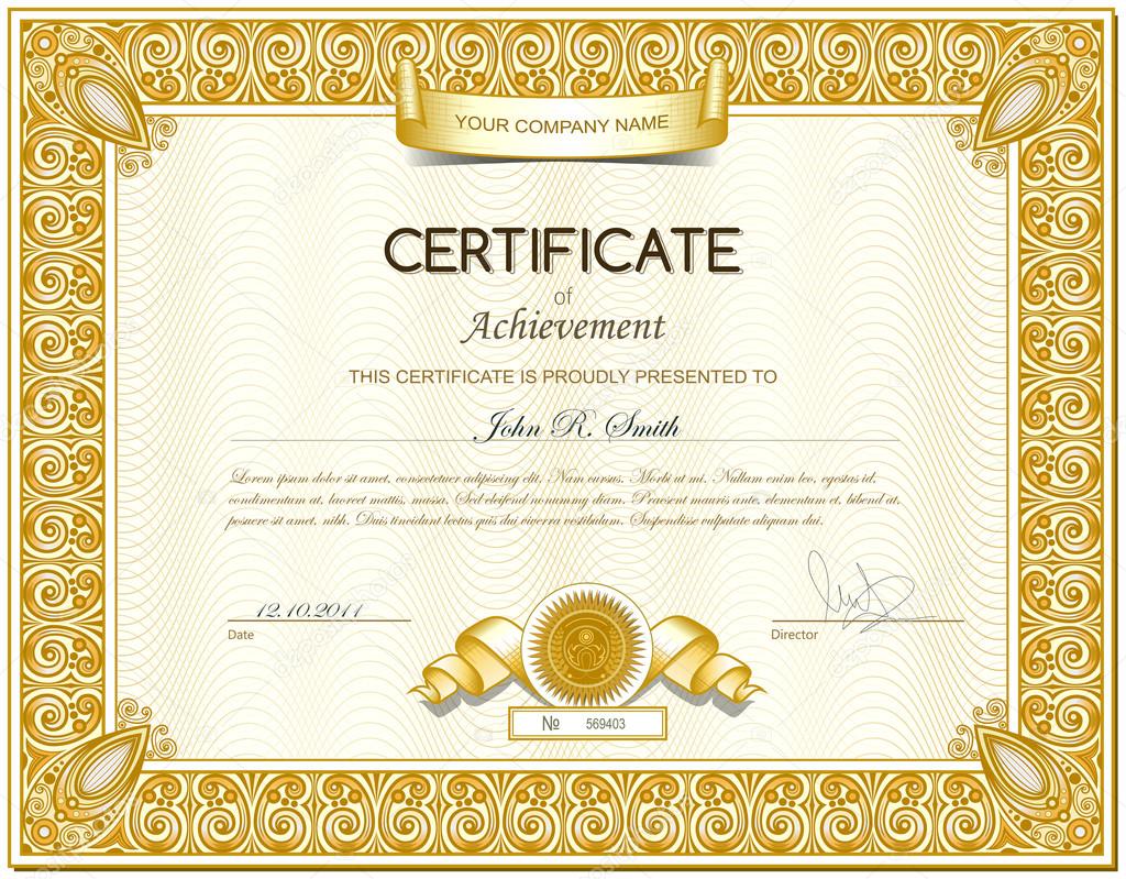 Gold detailed certificate