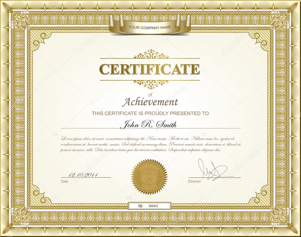 Gold detailed certificate