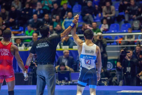 Match Futrell Titan Mercury Wrestling Team Usa Ilyas Bekbolatov Wrestling — Stock Fotó