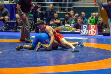 Dünya Güreş Kulübü Kupası 'nda Semyon Radulov (UKR) - Valter Margaryan (ARM) maçı, 1 Aralık 2016, Kharkov, Ukrayna