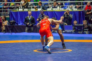 Dünya Güreş Kulübü Kupası 'nda Semyon Radulov (UKR) - Valter Margaryan (ARM) maçı, 1 Aralık 2016, Kharkov, Ukrayna