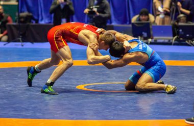 Dünya Güreş Kulübü Kupası 'nda Vasyl Shuptar (UKR) - Garig Barseghyan (ARM) maçı, 1 Aralık 2016, Kharkov, Ukrayna