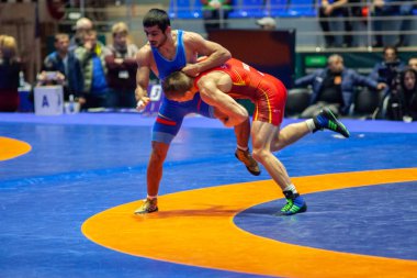 Dünya Güreş Kulübü Kupası 'nda Vasyl Shuptar (UKR) - Garig Barseghyan (ARM) maçı, 1 Aralık 2016, Kharkov, Ukrayna