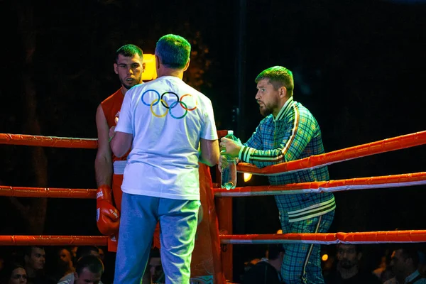 Sergueï Gorskov Contre Narek Manasyan Lors Match Boxe Entre Les — Photo