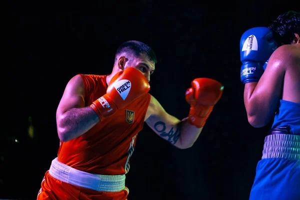 Sergey Gorskov Mot Narek Manasyan Boxning Match Mellan Landslag Ukraina — Stockfoto