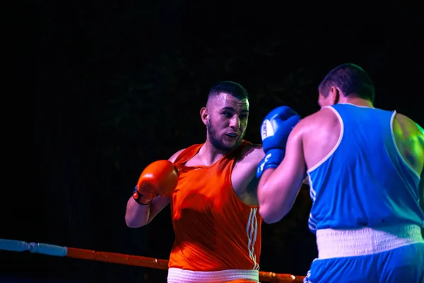 Bogdan Tolmachev Contra Arman Darchinyan Durante Partido Boxeo Entre Las — Foto de Stock