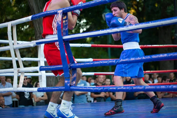 Chulyacheev Oleg Mot Zhorzhik Marutyan Boxning Match Mellan Nationella Lag — Stockfoto