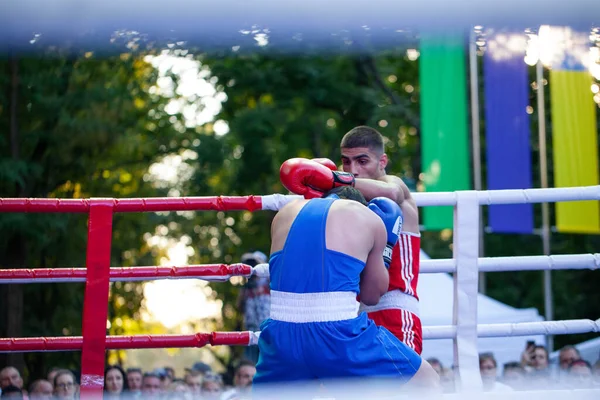 Chulyacheev Oleg Zhorzhik Marutyan Během Boxerského Utkání Mezi Národními Týmy — Stock fotografie
