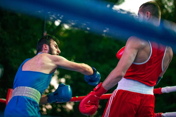 Stepan Oganisyan Contre Gurgen Madoyan Lors Match Boxe Entre Les — Photo