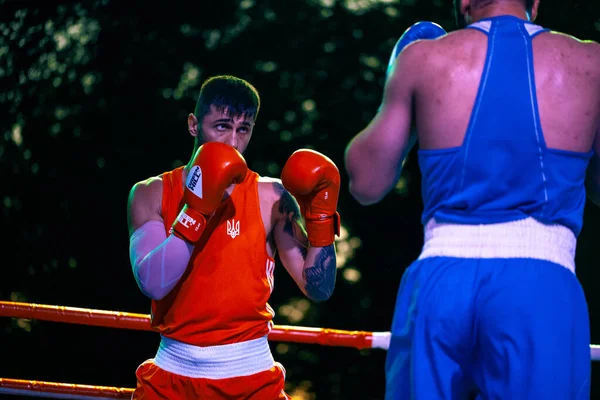 Maksim Kots Gor Nersisyan Boxing Match National Teams Ukraine Armenia — Stock Photo, Image