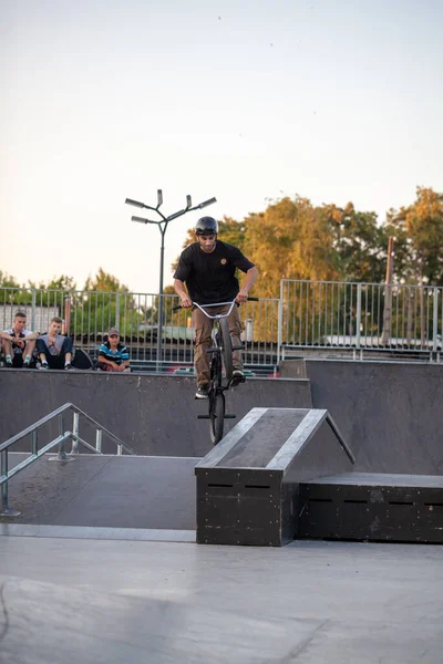 Bmx Riders Does Tricks Festival Rider Culture Complit 2020 Ukraine — Foto Stock