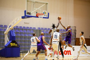 The basketball match of Ukrainian Superleague Parimatch SEASON 2020/21 BC Kharkiv Sokoly - MBC Nikolaev, 31.01.2021,Ukraine, Kharkov, Palace of Sports Lokomotiv