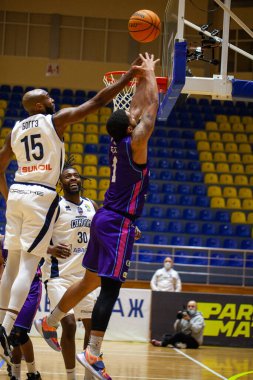 The basketball match of Ukrainian Superleague Parimatch SEASON 2020/21 BC Kharkiv Sokoly - MBC Nikolaev, 31.01.2021,Ukraine, Kharkov, Palace of Sports Lokomotiv